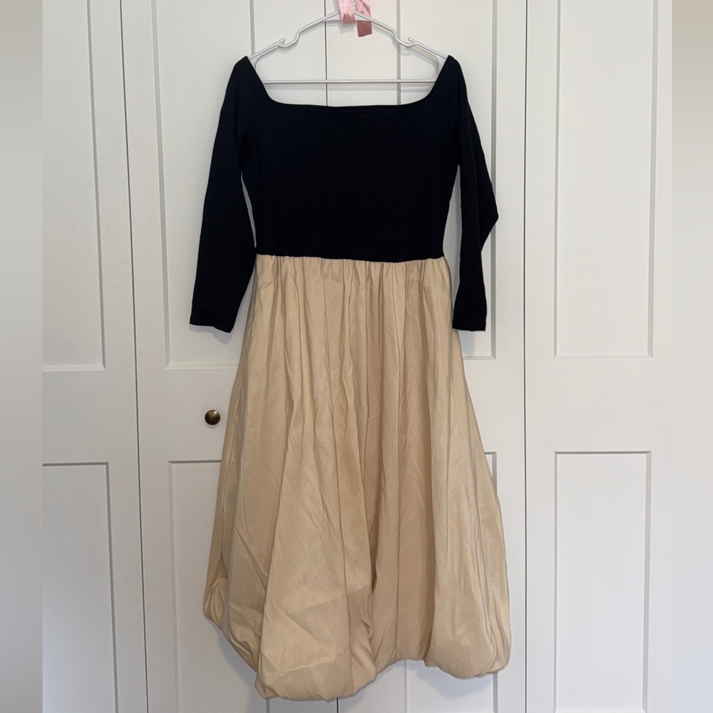A New Day black and cream dress